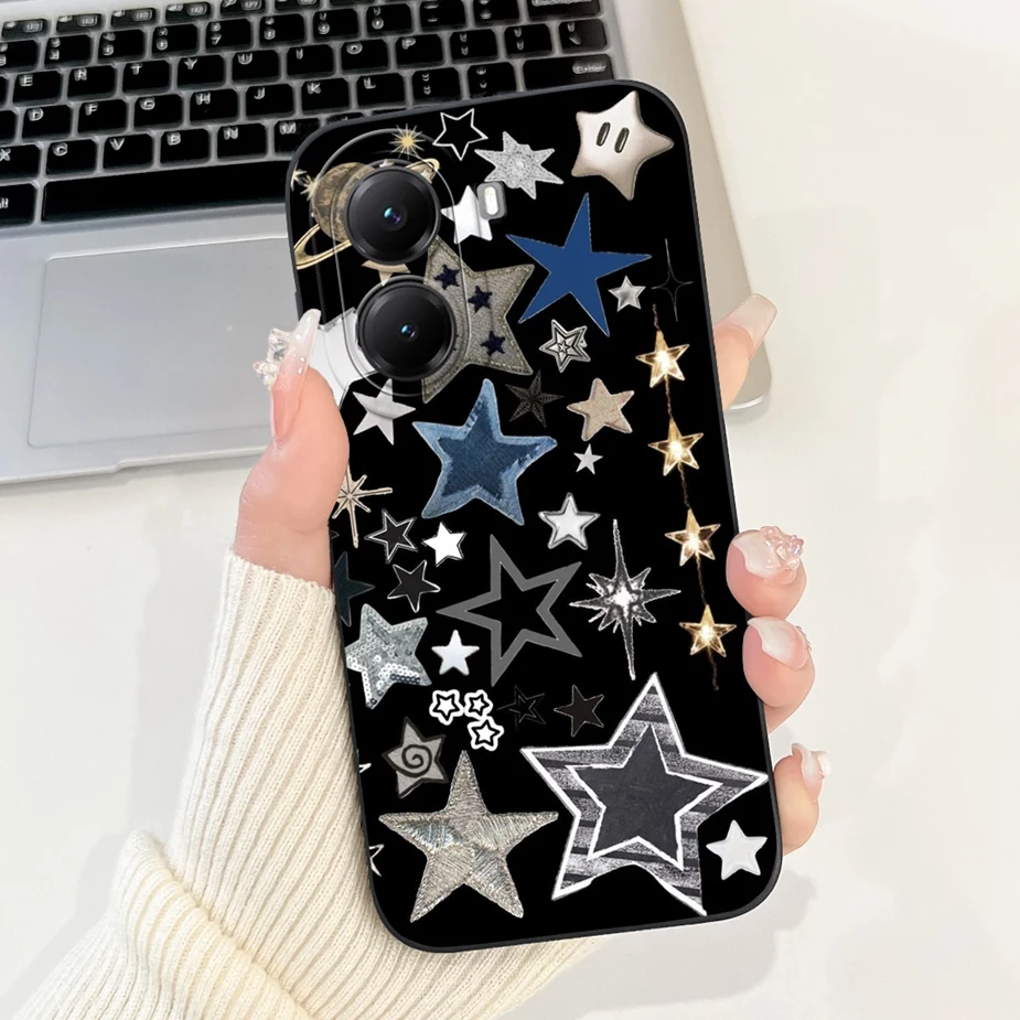Cute Cat Grid Pattern Soft Silicone Phone Case Cover