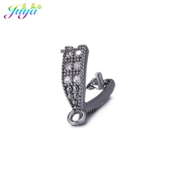 Elegant DIY Jewelry Pinch Clamp Clip Bails for Crafting Earrings and Necklaces (Metal Black)