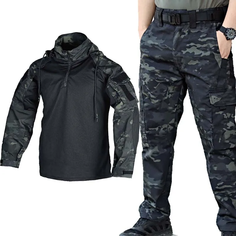 Softair Tactical Suits Combat Shirts Milita Uniform Outfit Men Clothing Tatico Tops Airsoft Multicam Camo Hunting Pants Workwear