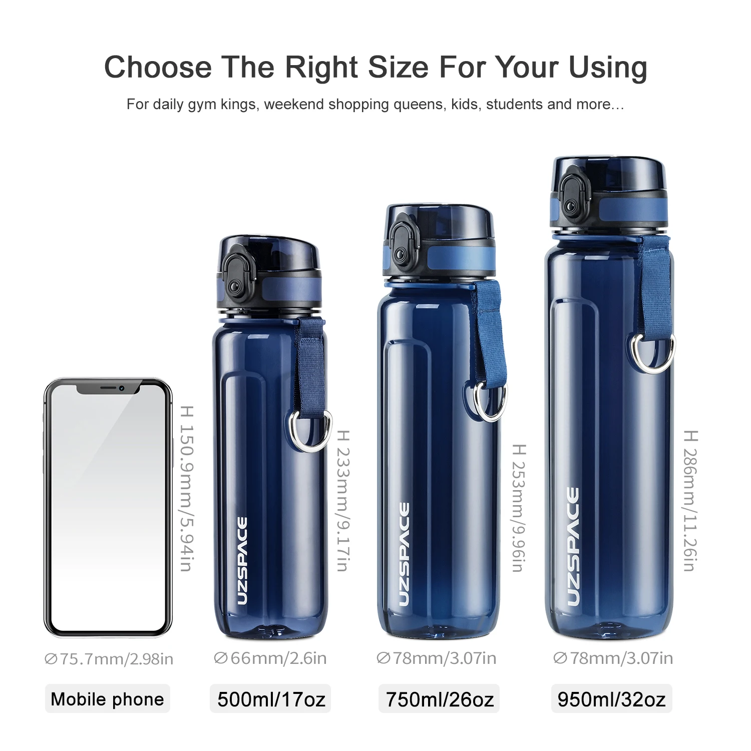 Sport Water Bottle BPA Free Portable Leakproof Shaker Plastic Bottle EcoFriendly Outdoor Trave Drinkware 350/500/1000ml sports water bottle,plastic water bottle,sports bottle,water bottle,shaker bottle