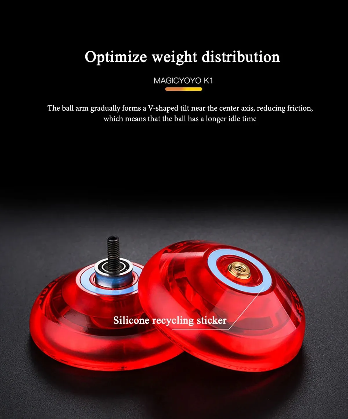 Yo-yo responsive k1 d1 magic yo-yo per principianti giocattolo_voghion.com
