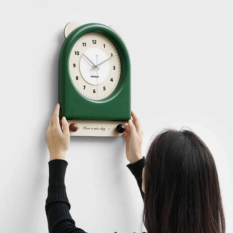 Cute Wall Clock Vintage Home Interior Decoration Clocks Nordic Living Room Accessories Wall Clock Elegant Gift Ornaments Clocks