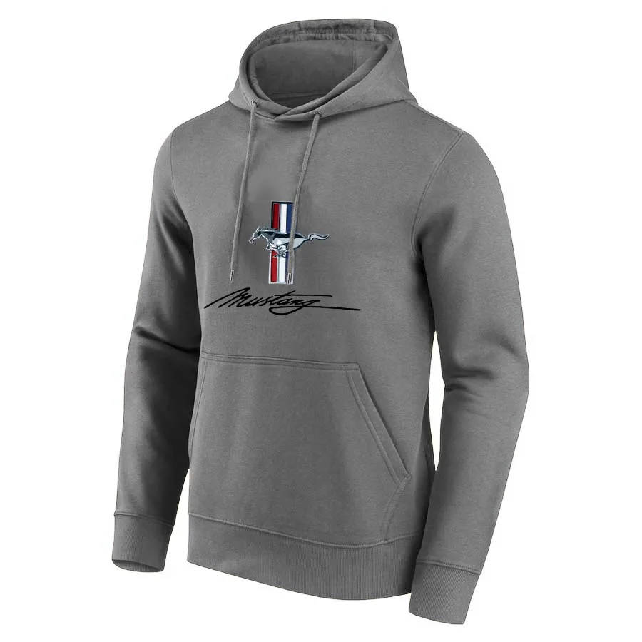 

2023 Men's Hoodie Mustang Car Logo Hoodie Harajuku Zipper Sweatshirt Trend Men Sportswear Streetwear Fleece personalizados log