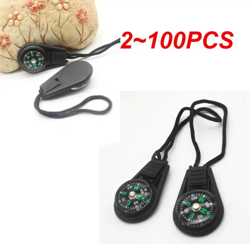 

2~100PCS Outdoor Camping Hiking Mini Compass Navigator Portable Keychain Survival Tool