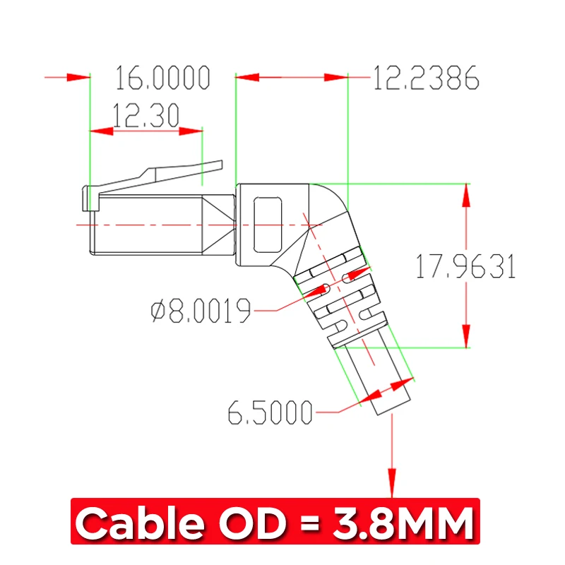 Comnn-cabo Ethernet Rj45 Cat6a 360 ° Rotativo 90 Graus Patch Cord rj 45 10g para Laptop Roteador Cabo Lan de Rede pc - Image 5