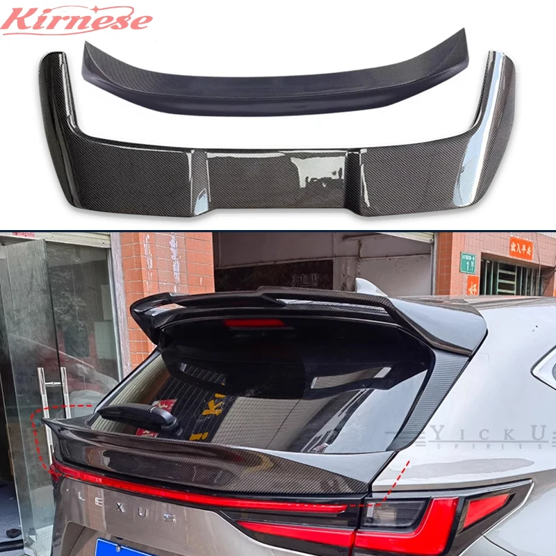 

Car Styling Carbon fiber CAR REAR WING TRUNK LIP Middle SPOILER FOR LEXUS NX NX200 NX200t NX300h 2022 2023 Auto Roof spoiler