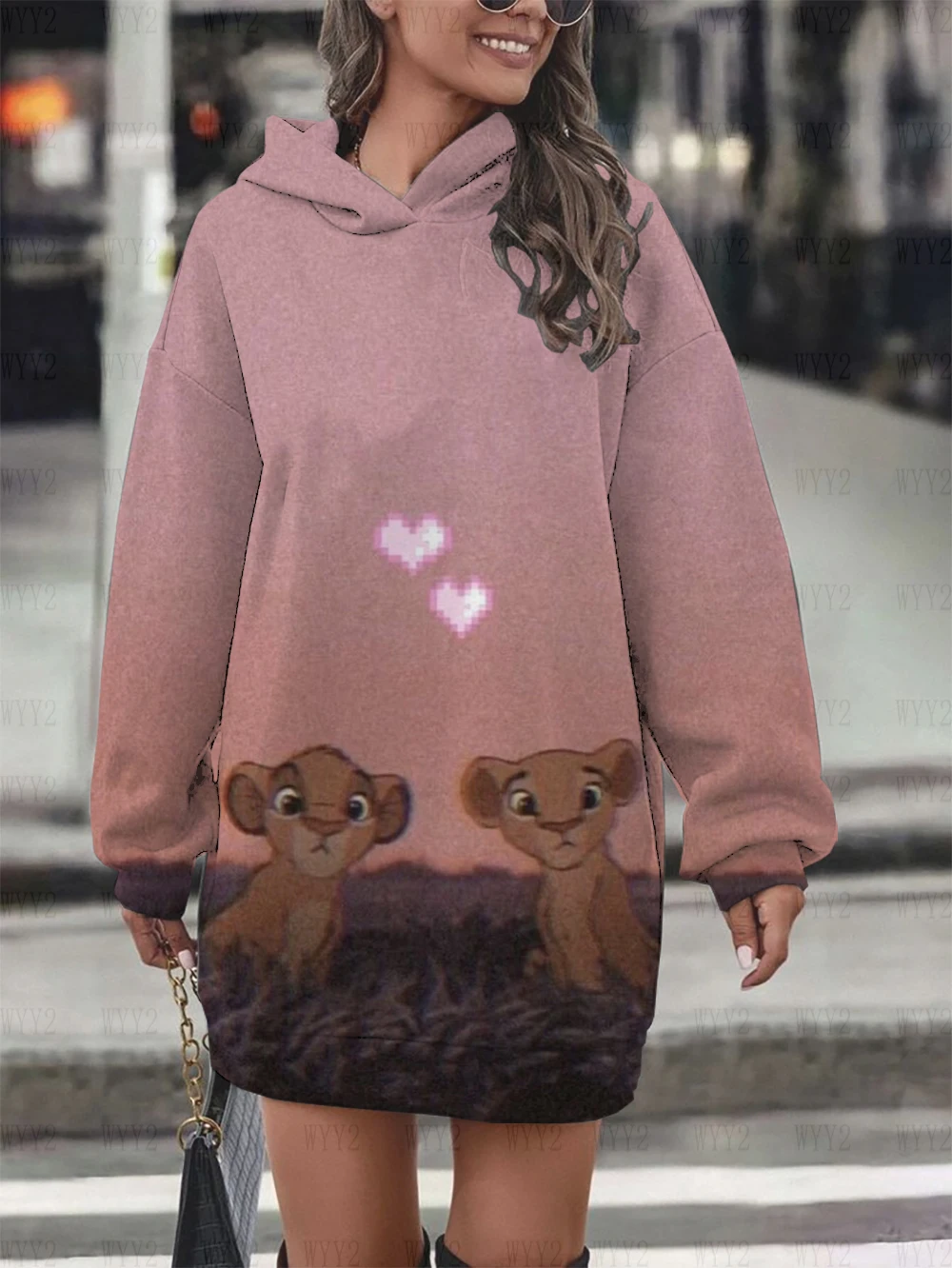Robe pull imprimee Disney pour femme sweat a capuche Simba rue decontractee style simple mode pour femme cadeau d anniversaire le roi discutant AliExpress 200000345