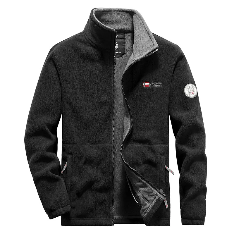 New Men Fleece Jacket Pockets Thicken Polar Jackets Cold-Proof Overcoat Plus Size Women Coat Winter Windbreaker Jackets For Men