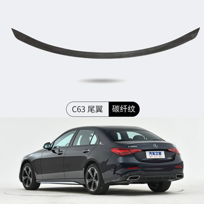 

Car Rear Spoiler Wing for Mercedes C W206 4Door Sedan C200 C260 ABS Plastic Tail Wing Decoration 2020-2021 Benz W206 Lip Spoiler