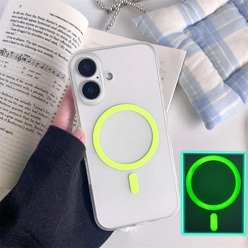 Luminous Matte Magnetic Hard Case with Magsafe Compatibility