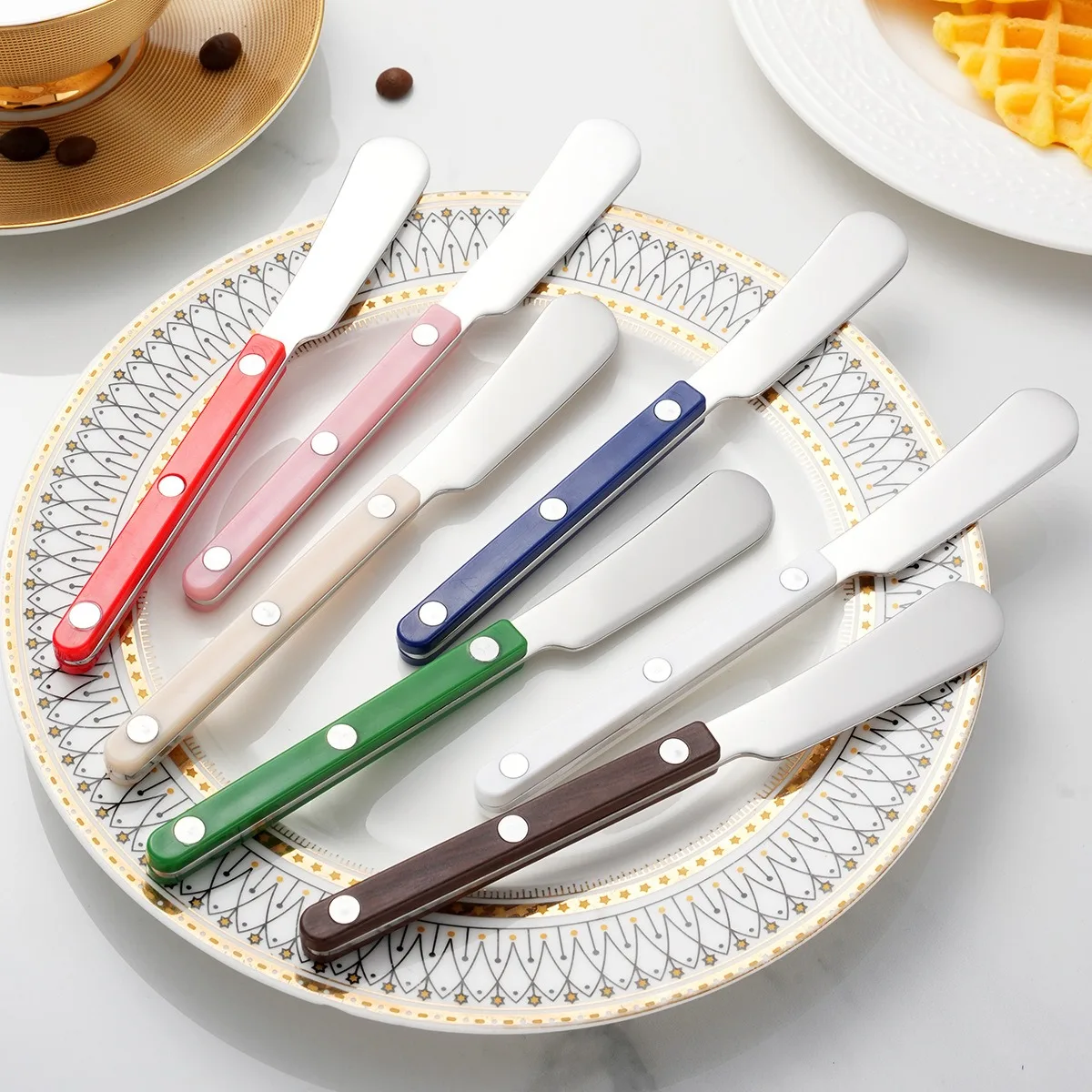 

1 Piece 304 Stainless Steel Cheese Butter Knife Western Food Bread Jam Cream Knife Cutlery