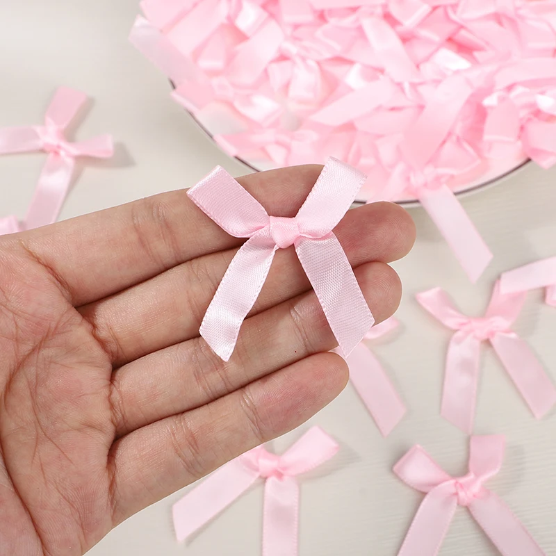 50 Stück bunte Satinband-Bowknot, handgefertigte Schleife, Dekoration, DIY-Herstellung, Zubehör, Geburtstag, Bögen, Krawatten, Dekor, Geschenkverpackung – Detail 9
