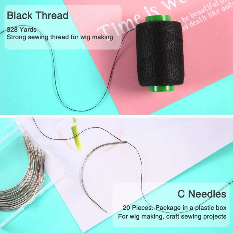 50 Pieces Hand Sewing Needles For Weave Curved Needles For Hair, Wig Making, Carpet