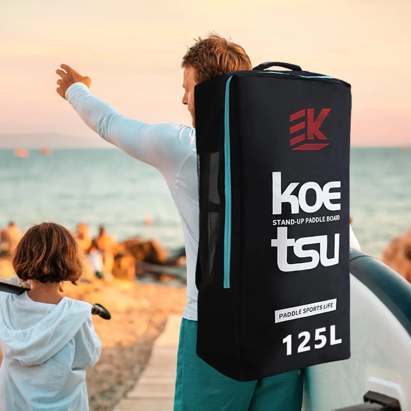 125L Travel Backpack for Inflatable Paddleboard SUP Stand Up Board Carrying Bag Shoulder Backpack