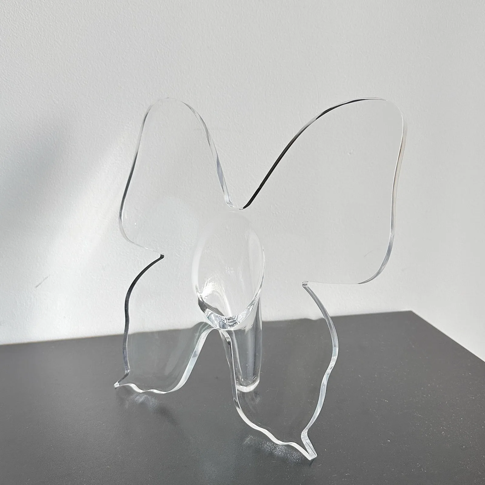 Glass Christmas Ornament Transparent Acrylic Butterfly Frame Vase Transparent Acrylic Butterfly Vase Garden Figurines Solar 3