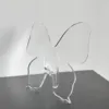 Glass Christmas Ornament Transparent Acrylic Butterfly Frame Vase Transparent Acrylic Butterfly Vase Garden Figurines Solar 3