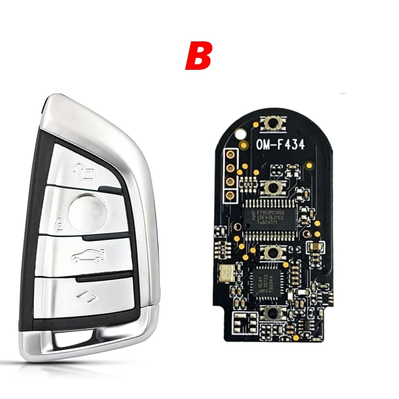 BMW CAS4 FEM Smart Remote Key 433MHz PCF7953P Black PCB CN006079-ZFB 3