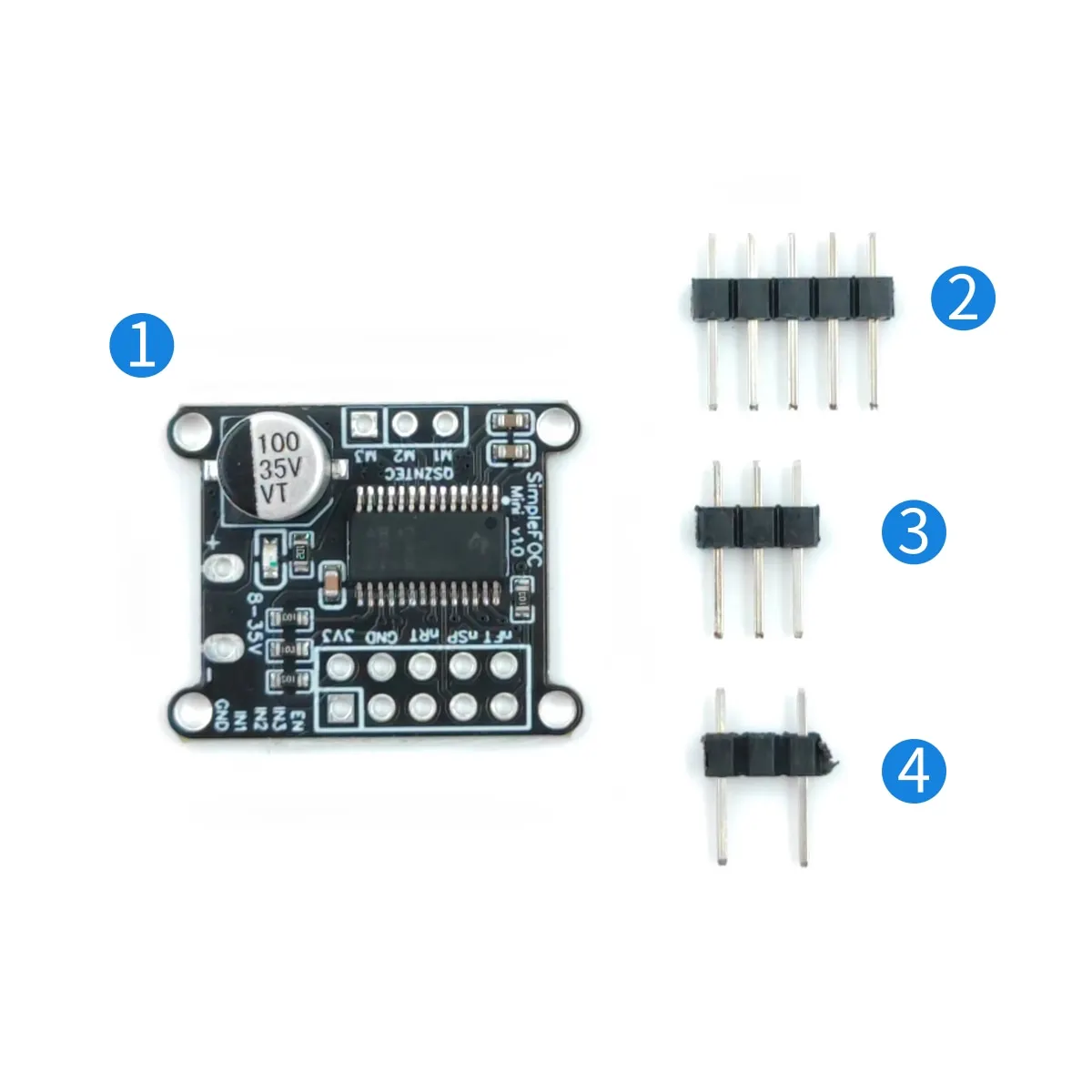 DRV8313 Simple FOC Mini v1.0 DC bürstenloser Motor-Treiberplatine FOC-Steuerung Treiber SVPWM-Steuerung DC 8-30V Modul – Detail 5