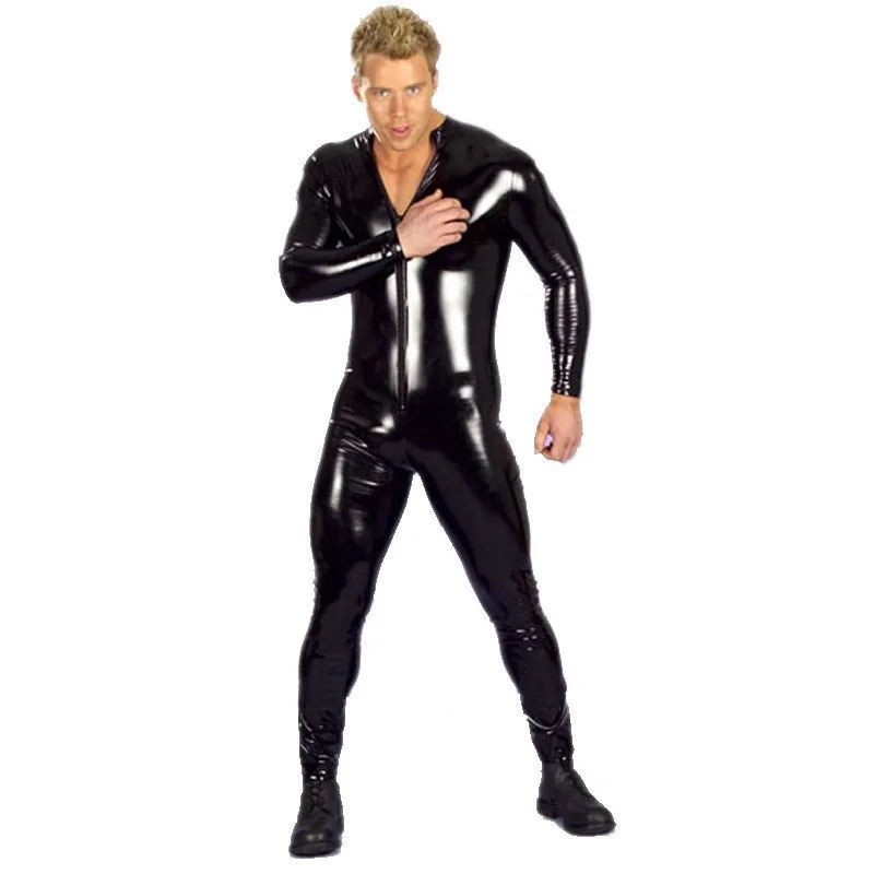 Plus Size Mens Fetish Latex Men Full Sleeved Tight Thin Bodysuit Catsuit  Club Hot Dance Outfit Stripper Clothing S-3xl - Zentai - AliExpress