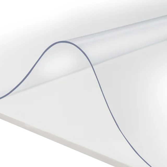 Tovaglia trasparente in PVC Pellicola da tavolo impermeabile da 2 mm Protezione da tavolo rettangolare Decorazione natalizia resistente al calore 1
