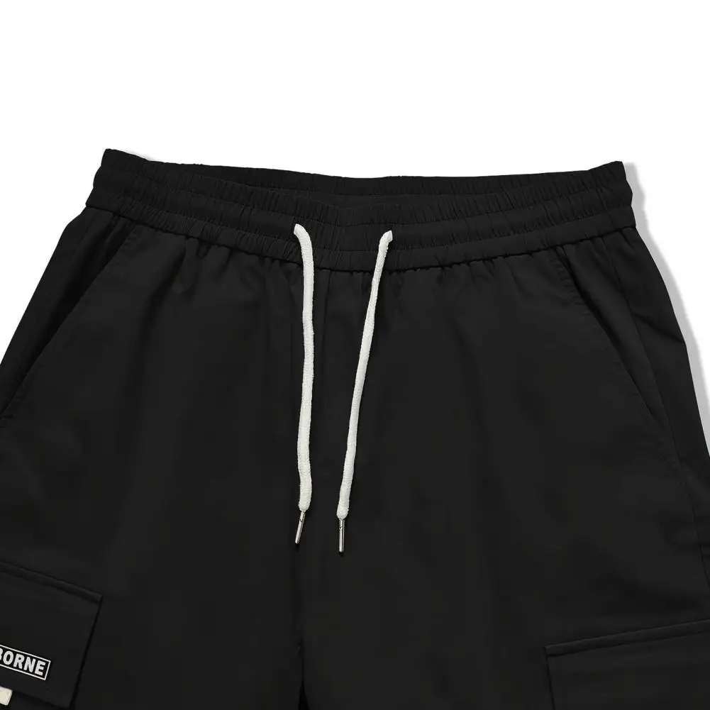 Description Picture 4 of itemMen Cargo Trousers Stylish Men's Cargo Pants with Multiple Pockets Elastic Waistband Drawstring Closure for Comfortable Casual