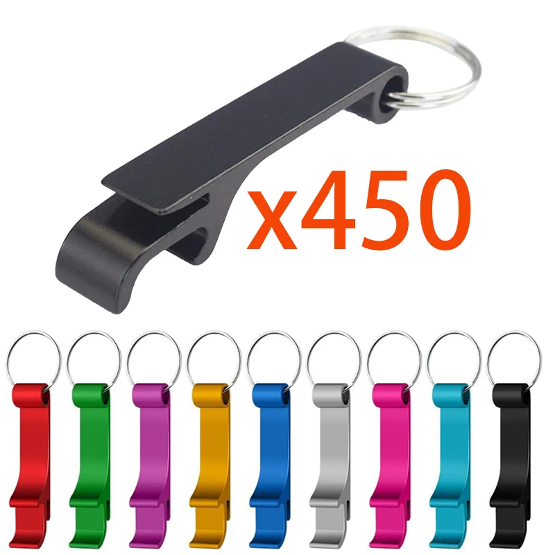 

450Pcs Bottle Openers Keychain Aluminum Green Metal Soda Beer Can Beverage Opener Home Kitchen Wedding Party Favor Men Women