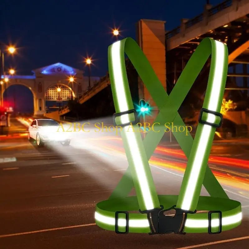 A2BC 안전 조끼 여성용 형광등 성인 야외 오토바이 야간 도로 사이클링