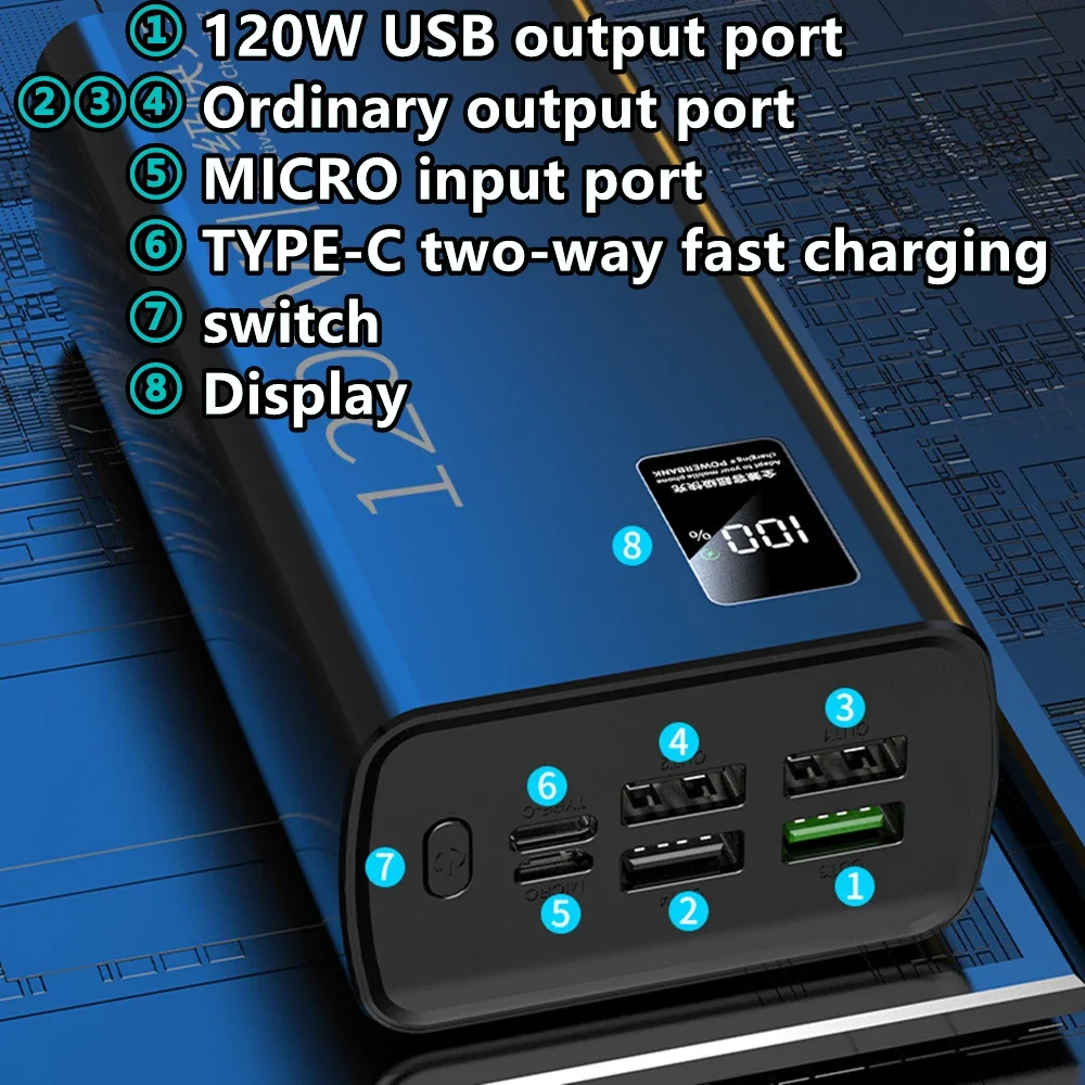 100000mAh Power Bank 120W Fast Charging 100% Sufficient Capacity Portable Battery Charger For iPhone Xiaomi Samsung Warranty 9 Sc7cd0a2155e94cb2ba30838ca67c9365I