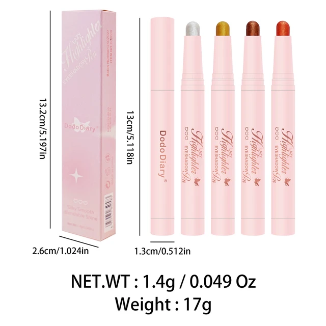 Pearl Shimmer Glitter Eyeshadow Stick Highlighter Long Lasting Waterproof Silky Pen For Eye Makeup Face Body Cosmetics Party