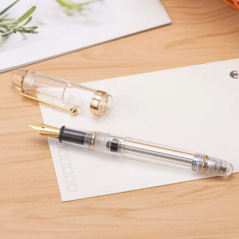 Asvine V126 Fountain Pen Vacuum Acrylic Filling EF/F/M Nib Writing Gift Set Stationery
