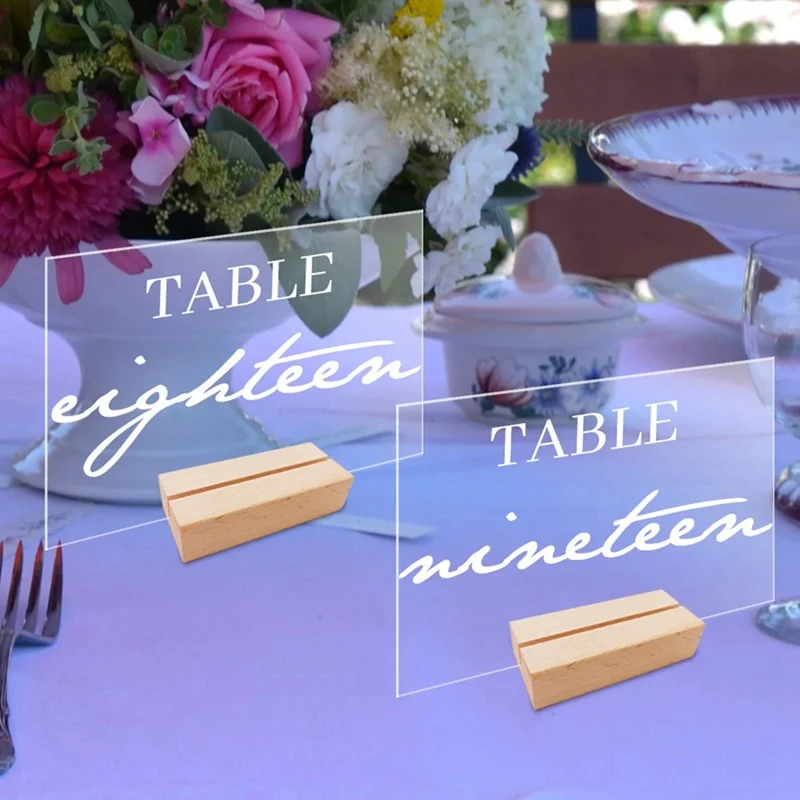 Hot Selling-12PCS DIY Blank Acrylic Table Sign Clear Sign With Stand Transparent Arch Table Numbers Card Wedding Decoratio