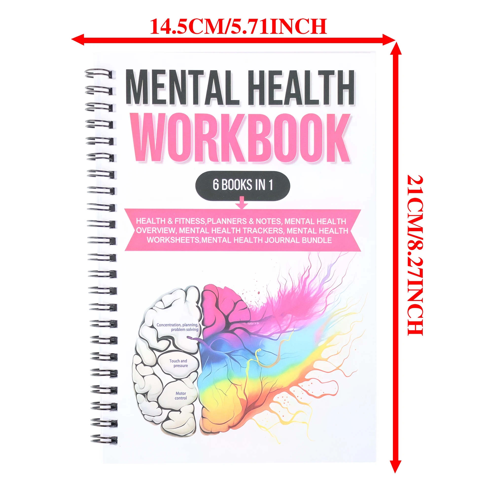 A5 daily mental health journal - self-care workbook with mood tracker, relaxation guide and patience exercises, perfect for b 4
