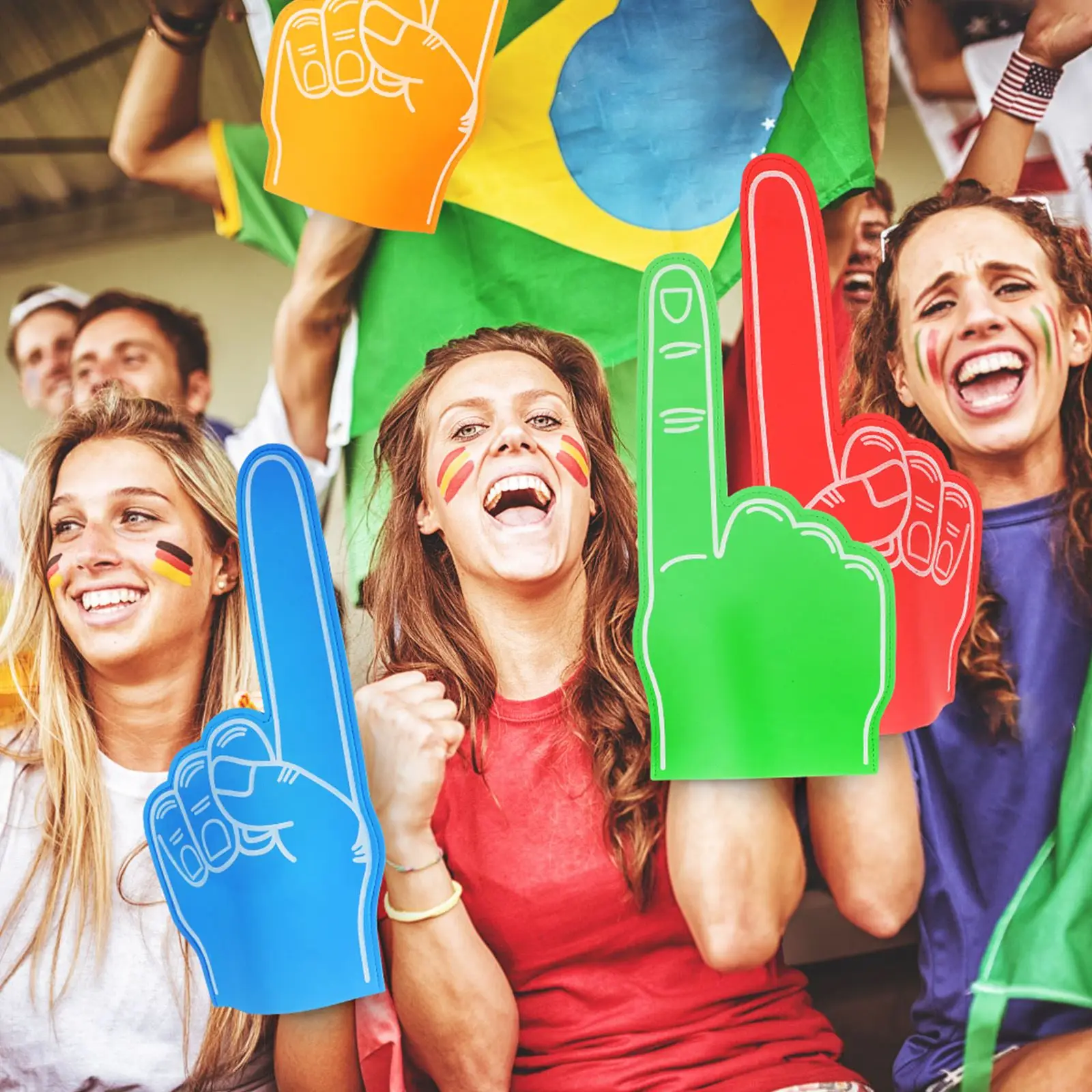 10pcs Foam Hands Cheering Clapper Giant Foam Finger Hand For Sport Event Party Cheerleading Inspiring Cheering Hand Gloves
