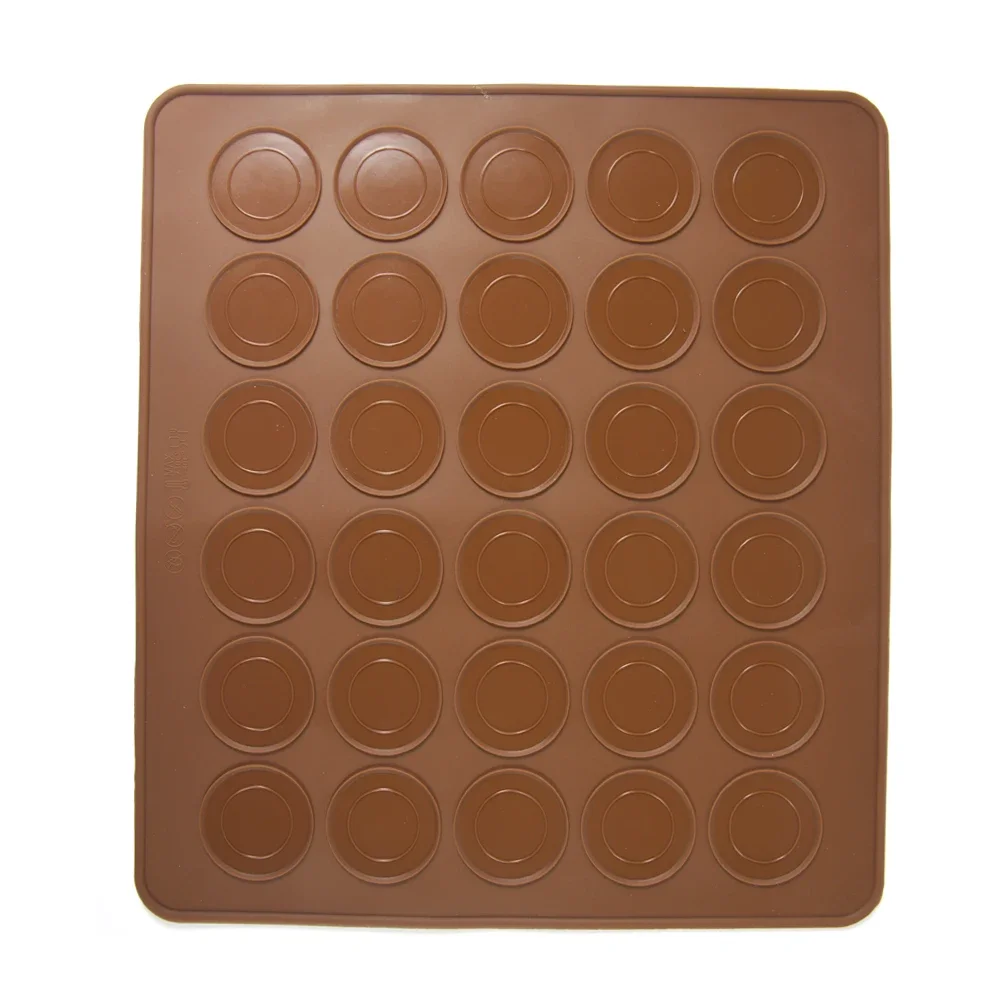 2 Tappetini Da Forno In Silicone Per Macaron Con 48 Fori - Antiaderenti, Riutilizzabili, 39x28 Cm, Per Biscotti E Dessert