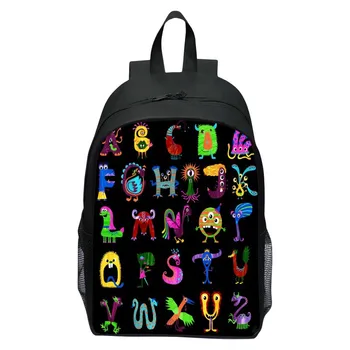 16 inch children's backpack Alphabet Lore alphabet legend elementary school backpack boys and girls kindergarten backpack 1