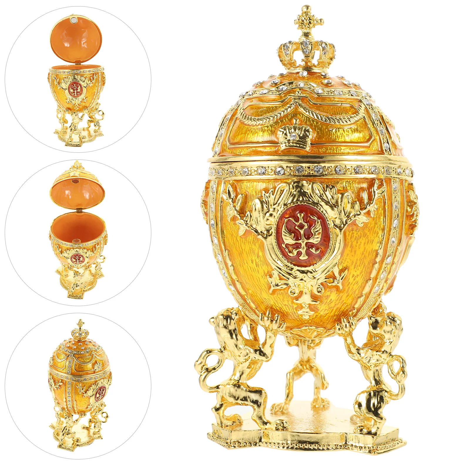 

Dining Room Table Decor Light House Decorations For Box Enameled Egg Trinket Faberge Easter Eggs Day Boxes Gift Storage Jewelry