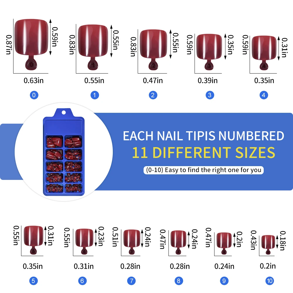 Fake nails 100pcs Clear False Toes Nails French Square Nature White Full Cover Fake Toe Nails Feet Nail Tips Artificial Press on Toenails