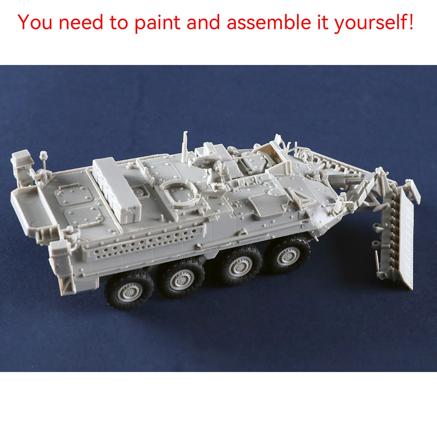 1/72 07427 Trumpeter M1132 Stryker Ingenieur-Truppfahrzeug mit SMP AMP Oberflächenminenpflug Teile Statischer DIY-Modellbausatz zum Bauen – Detail 10