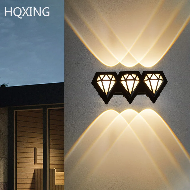 HQXING Modern Waterproof LED Outdoor Wall Lamp IP65 Porch Lights For House Patio Porch Garage Gate Balcony Yard Waterproof