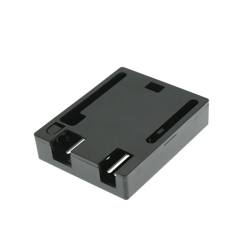 Sleek Black ABS Plastic Electronics Enclosure with Transparent Top