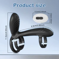 Fernbedienung Dual Penis Ring Vibrator für Männer Verzögerung Zeit Prostata-massagegerät Cock Ringe Verdrehen Vibrierende Sex Spielzeug für Männer 6