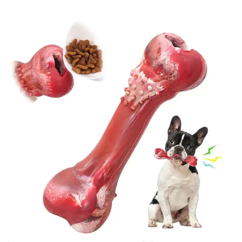 

Экологически чистый материал ТПР, прочный, устойчивый к укусам, Жевательная интерактивная игрушка-пищалка для собак, игрушка для питомцев с утечкой еды для собак