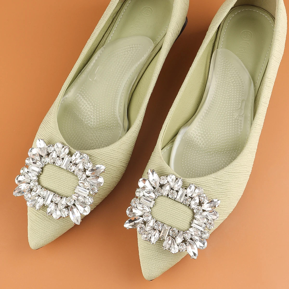Sportsschuhe Portable Silikon Orthopädesch Fouss Insoles Transparent Arch Support Pad Soft High Heel Inserts Këssen Pads_voghion.com