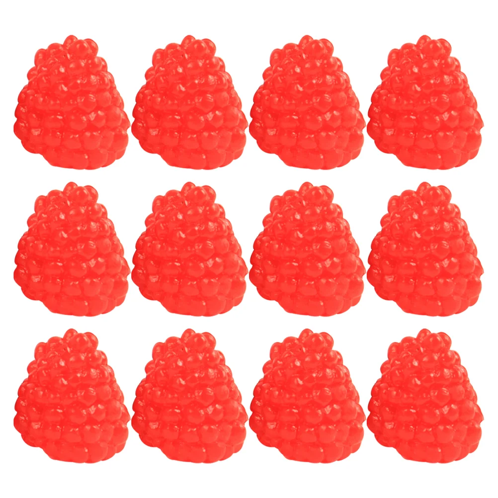 

Simulation Fruit Model Artificial Decorative DIY Raspberry Shaped Decoration Models Plastic Toy for Kids Simulated