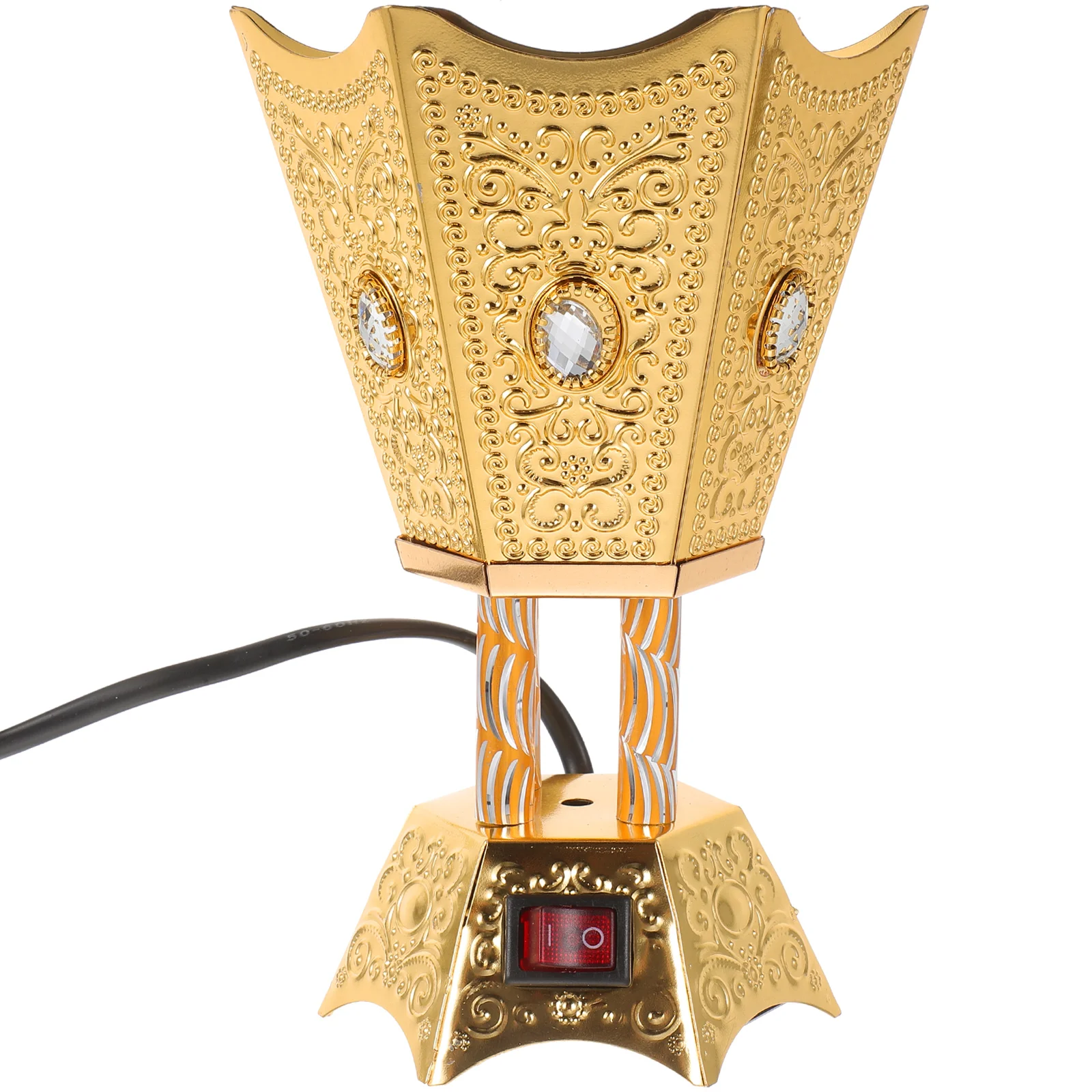 

Electric Censer Middle Eastern Style Iron Incense Burner Tabletop Ornament Electric Metal Censer (EU/UK/US Plug)