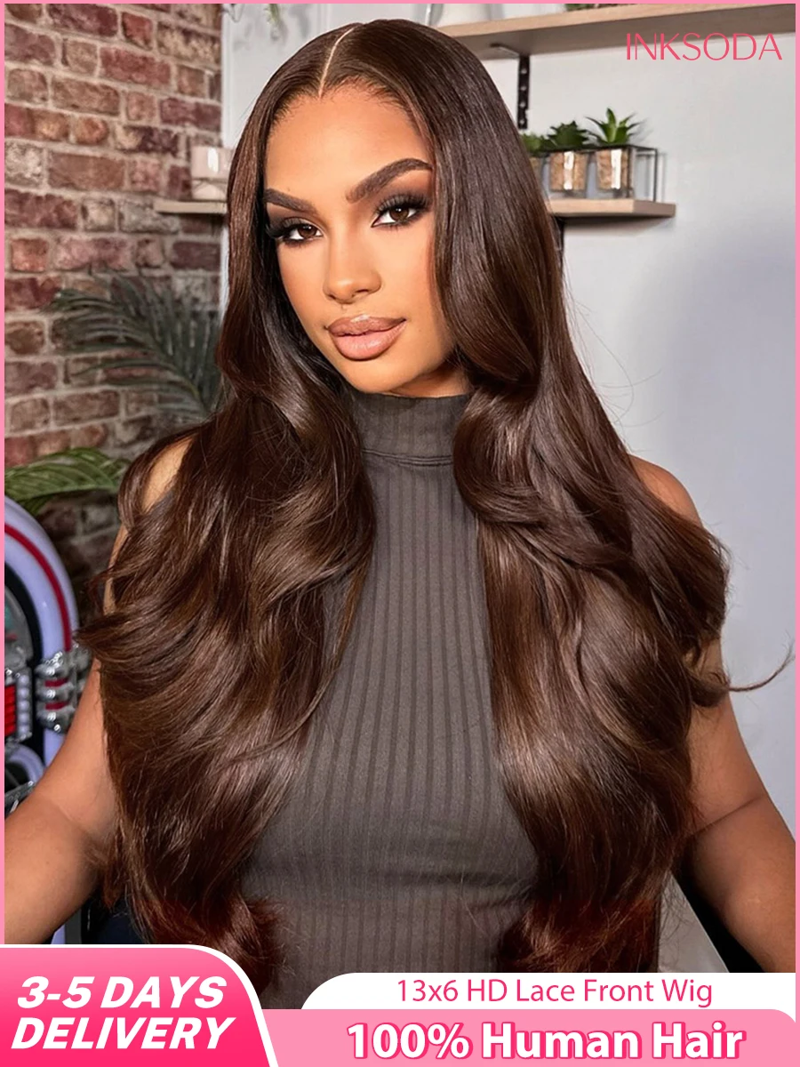 Chocolate Brown Lace Frontal Wig for Women