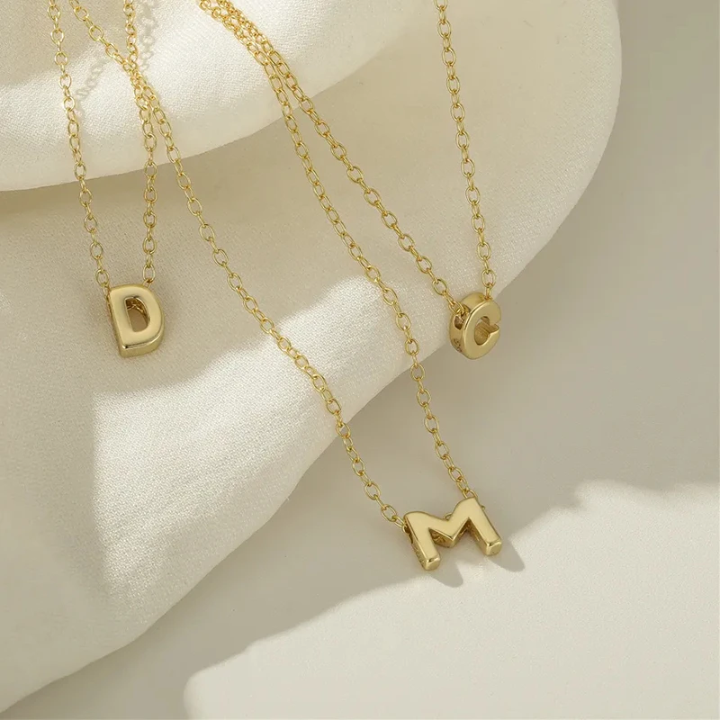 CANNER A-Z 26 Letters Necklace 925 Sterling Silver Necklace For Women 2022 Gold 18k Jewelry Chain Choker Necklace Collares Gifts