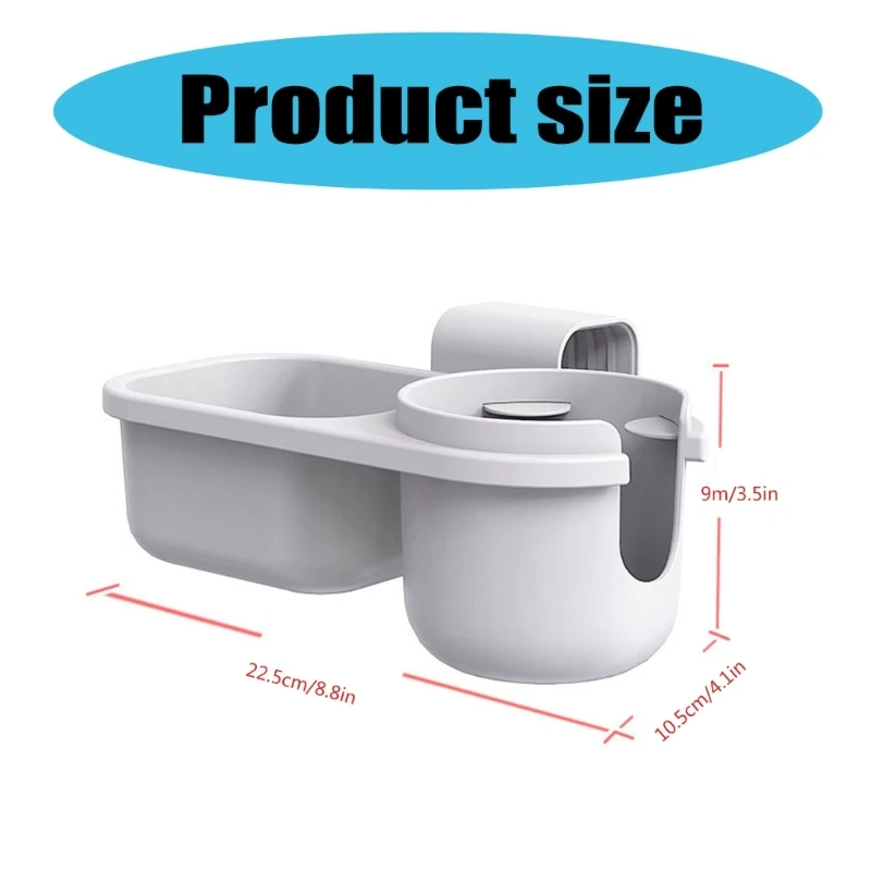 2 in 1 Baby Stroller Cup Holder Multifunctional Water cup, milk bottle Coffee Holder Snack Box for Baby Stroller Accessoris
