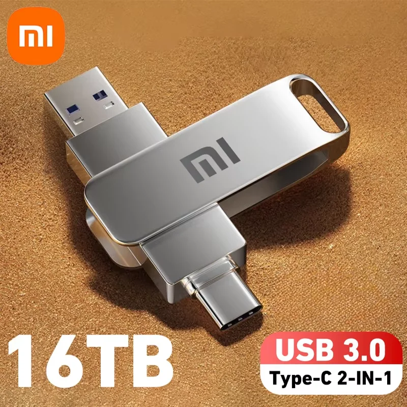 Xiaomi USB Flash Drive 3.0 16TB 2TB 512GB Metal Waterproof Type C PenDrive For Computer Storage Devices pen drive usb flash drive flash drive
