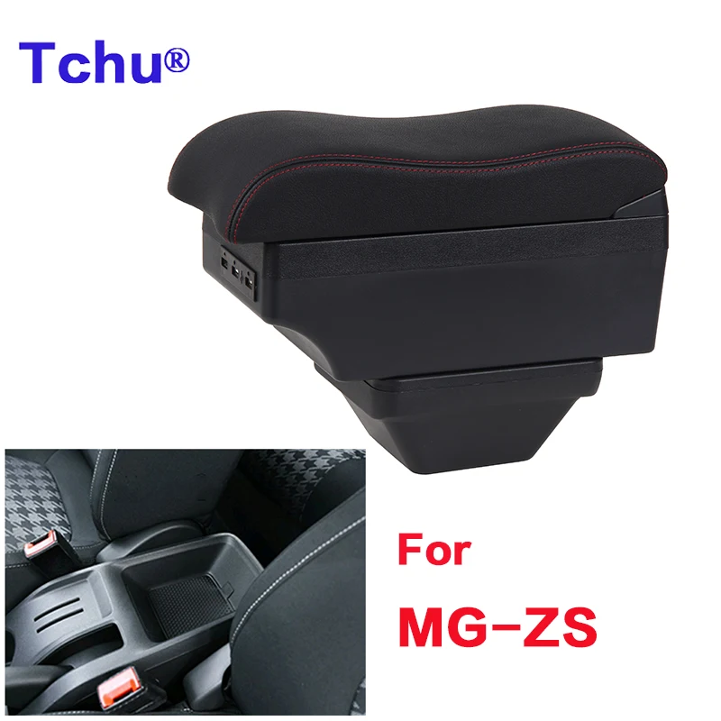 For MG-ZS armrest box For MG ZS car armrest box Internal modification USB  charging Ashtray Car Accessories